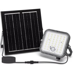 Aigostar - Proiector solar LED dimerizabil cu senzor LED/80W/3,4V IP66 + telecomandă