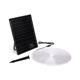 Aigostar - Bandă LED solară reglabilă, 20 W, 3,2 V, 20 m, 2700 K, IP65, cu telecomandă