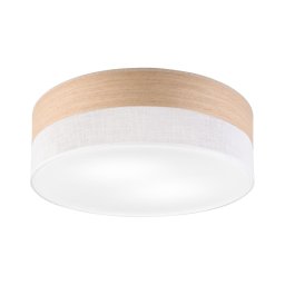 Plafonieră SIRJA WOOD 2xE27/15W/230V d. 45 cm alb/stejar