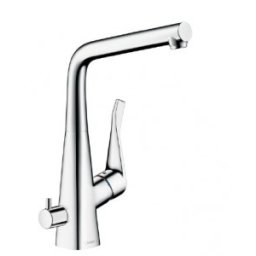 Baterie bucatarie monocomanda Hansgrohe gama Metris 320, crom, cu ventil