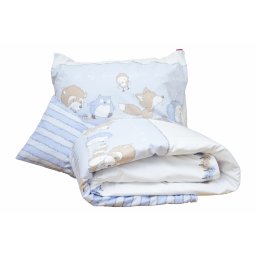 Lenjerie pat copii odette blue, din bumbac 100x135 cm