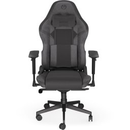 Scaun Gaming Scrim BK Piele/Textil Suport lombar Memory Foam Negru
