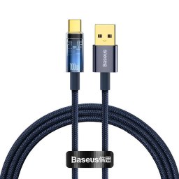 Explorer, USB to USB-C Cable, 100W, 1m Blue