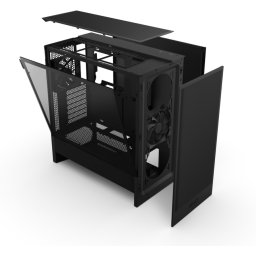 Carcasa CC-H52FB-01, Middle Tower, Fara sursa, E-ATX, ATX, Micro-ATX, Mini-ITX, Negru