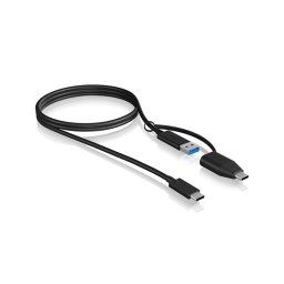 Cablu IcyBox USB3.2(Gen2) Type-C zu Type A&C 1m