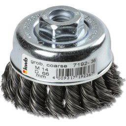 Cupa perie diametru sârmă de oțel. 60 x 0,5 mm Împletite