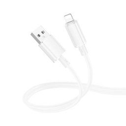 CABLU alimentare si date Borofone "BX112", Fast Charging Data Cable pt. smartphone, USB la Iphone Lightning, 1m, alb "6941991116360" (timbru verde 0.18 lei)