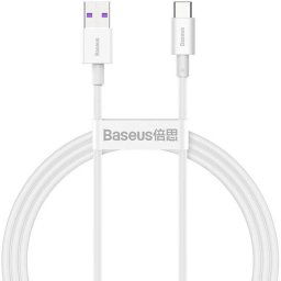 CABLU alimentare si date Baseus Pudding, Fast Charging Data Cable pt. smartphone, USB la USB Type-C 100W, 2m, alb "P10355703221-B2" (timbru verde 0.08 lei) - 6932172652944