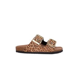 COLORS OF CALIFORNIA Sandale Pony Hair Two Buckle Sandal COC.HC.BIO502 leo