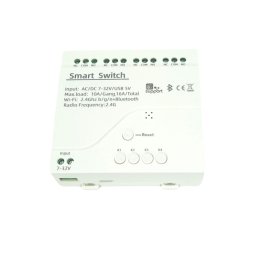 Comutator cu releu inteligent SmartWise 85V-250V AC Wi-Fi + eWeLink-Remote cu 4 canale, NO/NC, contact uscat, comutator momentan