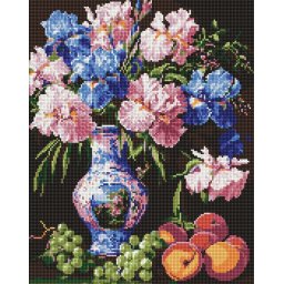 Set goblen cu diamante, cu sasiu, Irisi regali 2, 40x50 cm