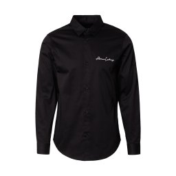 ARMANI EXCHANGE Cămașă negru / alb
