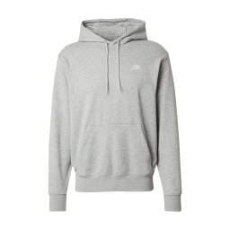 Nike Sportswear Bluză de molton 'Club Fleece' gri amestecat / alb