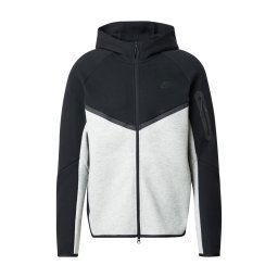 Nike Sportswear Hanorac 'TECH FLEECE' gri deschis / negru