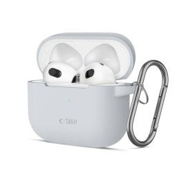 TECH-PROTECT Silicone Hook compatibila cu Apple AirPods 3 Grey