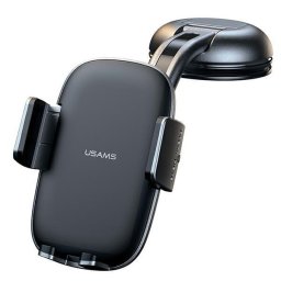 Suport pentru telefon mobil Usams US-ZJ063, pentru parbriz sau bordul masinii, rotativ, Negru