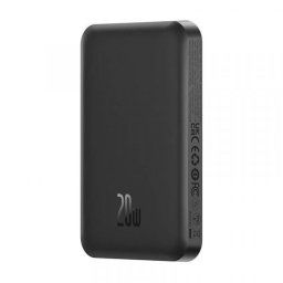 Baterie Externa Wireless Baseus Magnetic Mini, 5000mAh, 20W, PD + FQI, 1 x QI - 1 x USB-C, Negru
