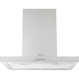 Hota Tesla decorativa DC600AX, Putere de absorbtie 630 m3/h, 3 trepte de viteza, Iluminare LED, 60 cm, Inox
