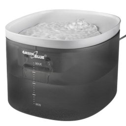 Dozator automat de apa pentru animale de companie Greenblue GB392, capacitate 3L, USB 5V1A, Gri