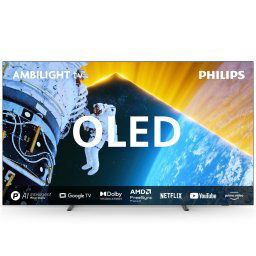 Televizor Philips AMBILIGHT tv OLED 77OLED819, 194 cm, Google TV, Ultra HD 4K, 100Hz, Clasa F, Negru