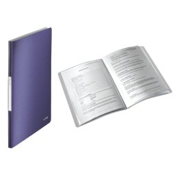 Mapa LEITZ Style, de prezentare, plastic PP, 40 de folii - albastru-violet