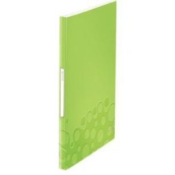 Mapa LEITZ WOW de prezentare, PP, 20 de folii - verde metalizat