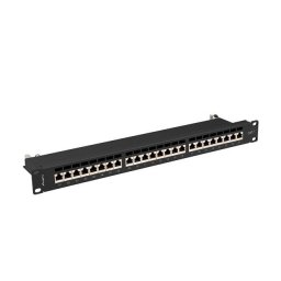 Lanberg patch panel 24 port 1U Cat.7 FTP Black PPS7-1024-B