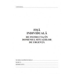 Fisa individuala de instructaj situatii de urgenta, format A5