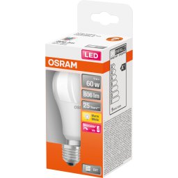 Osram LED Star+ Classic A RGBW FR 60 dimmable via Remote Control 9W/827 E27 bulb