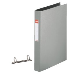 Caiet mecanic A4, plastifiat PP, 2 inele, ESSELTE Standard - gri