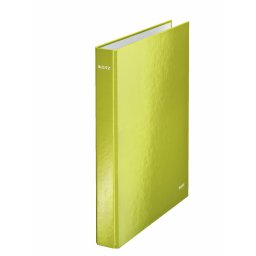 Caiet mecanic LEITZ Wow, mecanism 2DR, inel 25mm, carton laminat - verde metalizat