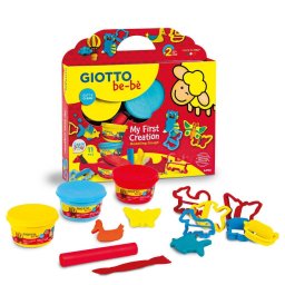 Articole pentru scoala Kit plastilina, 3 culori x 100 grame + ustensile modelaj, GIOTTO be-be