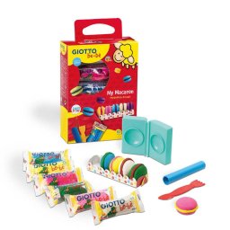 Articole pentru scoala Kit plastilina Macarons, 6 culori + ustensile modelaj, GIOTTO be-be