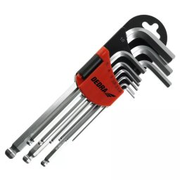 Chei hexagonale lungi cu bilă 1,5-10 mm set de 9 buc., CRV
