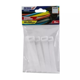 Bande velcro 12x150mm, albe 5buc