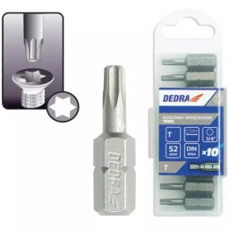 Capete de şurubelnită Torx T30x25mm, 10buc cutie din plastic.
