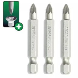 Capete de şurubelnită Pozidriv PZ2x50mm, 3buc blister