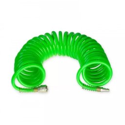 Furtun spiralat, cupla rapida 15m PU 8x12mm 1/4”