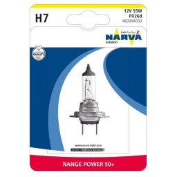 Bec halogen H7, 12V, 55W - Range Power +50%, Blister x1 bucata