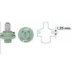 Bec iluminat bord PBX4 12V 2W conector BX8,4d verde