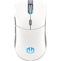 Mouse GEM Plus Wireless – Gaming, wireless 2.4 GHz + USB, optic PAW3395, 26.000 DPI, 6 butoane + scroll, alb