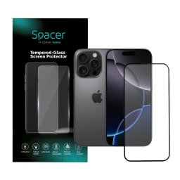 FOLIE STICLA Spacer pentru Iphone 16 Pro, grosime 0.3mm, acoperire totala ecran, strat special anti-ulei si anti-amprenta, Tempered Glass, sticla 9D, duritate 9H "SPPG-AP-IP16P-TG