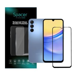 FOLIE STICLA Spacer pentru Samsung Galaxy A15, grosime 0.3mm, acoperire totala ecran, strat special anti-ulei si anti-amprenta, Tempered Glass, sticla 9D, duritate 9H "SPPG-SM-GX-A15-TG