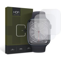 Husa Folie hidrogel HOFI HYDROFLEX PRO+, pachet de 2, pentru Apple Watch 4 / 5 / 6 / 7 / 8 / 9 / SE (44 / 45 mm), transparentă
