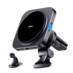 Husa ESR HALOLOCK MAGNETIC MAGSAFE VENT CAR MOUNT WIRELESS CHARGER QI2 15W BLACK