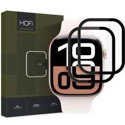 Husa HOFI HYBRID PRO+ STICLĂ PACHET 2 APPLE WATCH 10 (42 MM) NEGRU