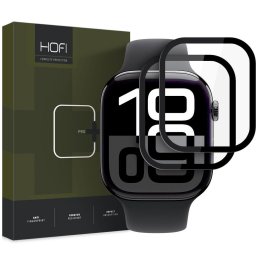 Husa HOFI HYBRID PRO+ STICLĂ PACHET 2 APPLE WATCH 10 (46 MM) NEGRU