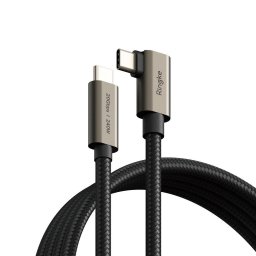 USB 3.2 GEN 2X2 TYPE-C 90° PD240W 200cm negru