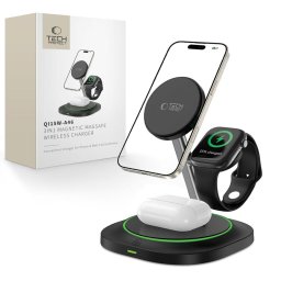 QI15W-A46 3in1 USB-C MagSafe Cablu USB-C la USB-C Inclus 15W Negru