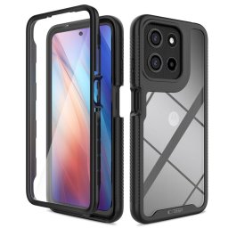 Husa Husă Tech-Protect Defense pentru Motorola Moto G15 / G15 Power / G05 / E15, protecție antișoc completă, neagră